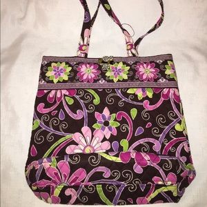 Vera Bradley Book Tote Purple floral